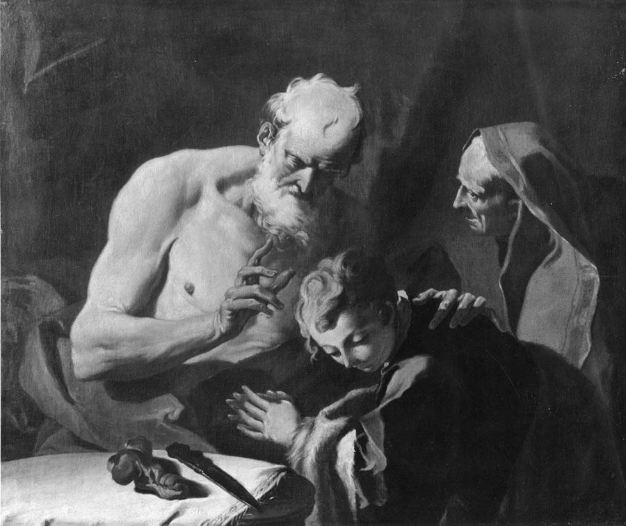 178-Giambattista Pittoni-Isacco morente benedice Giacobbe  